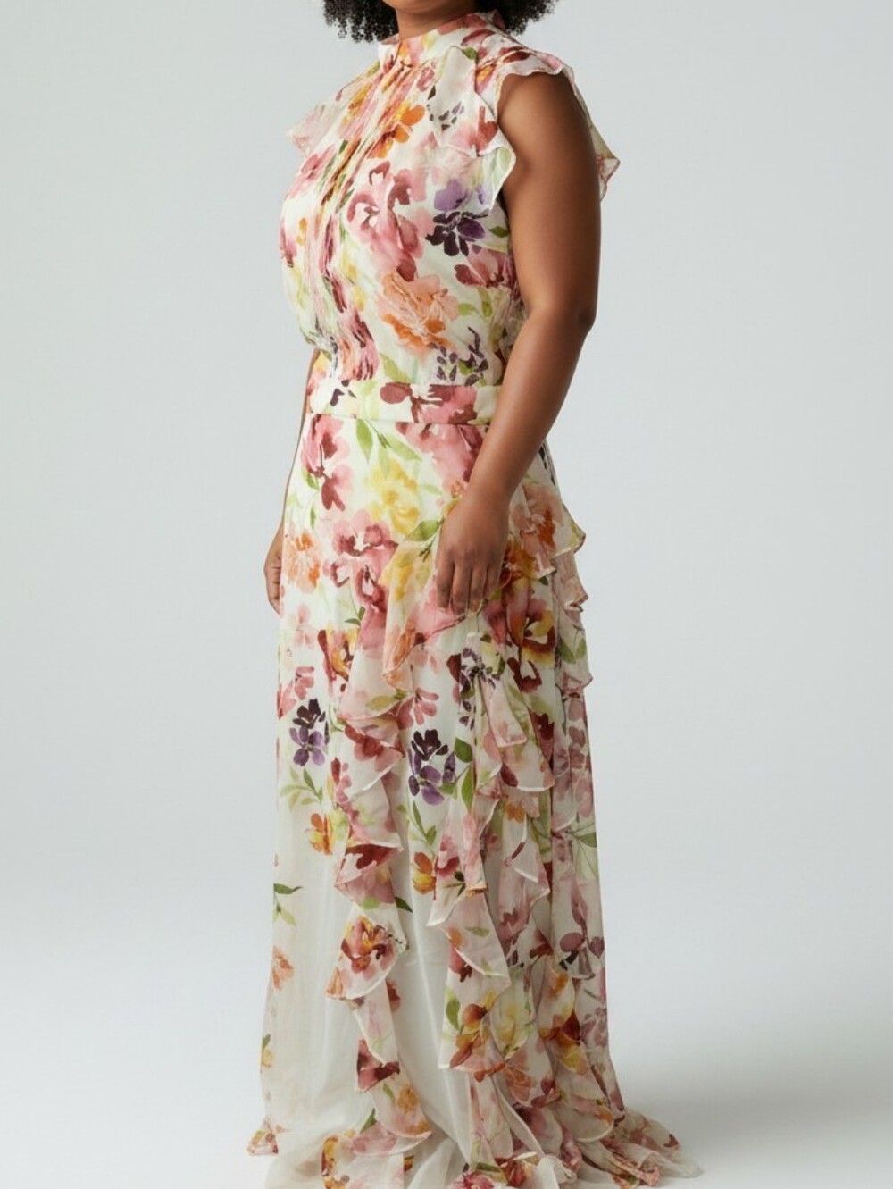 Betsy & Adam's Chiffon Maxi Gown